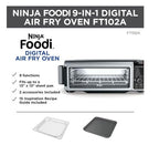 Ninja Foodi 9-in-1 Digital Air Fry Oven, Convection Oven, Toaster, Stainless Steel - 102A