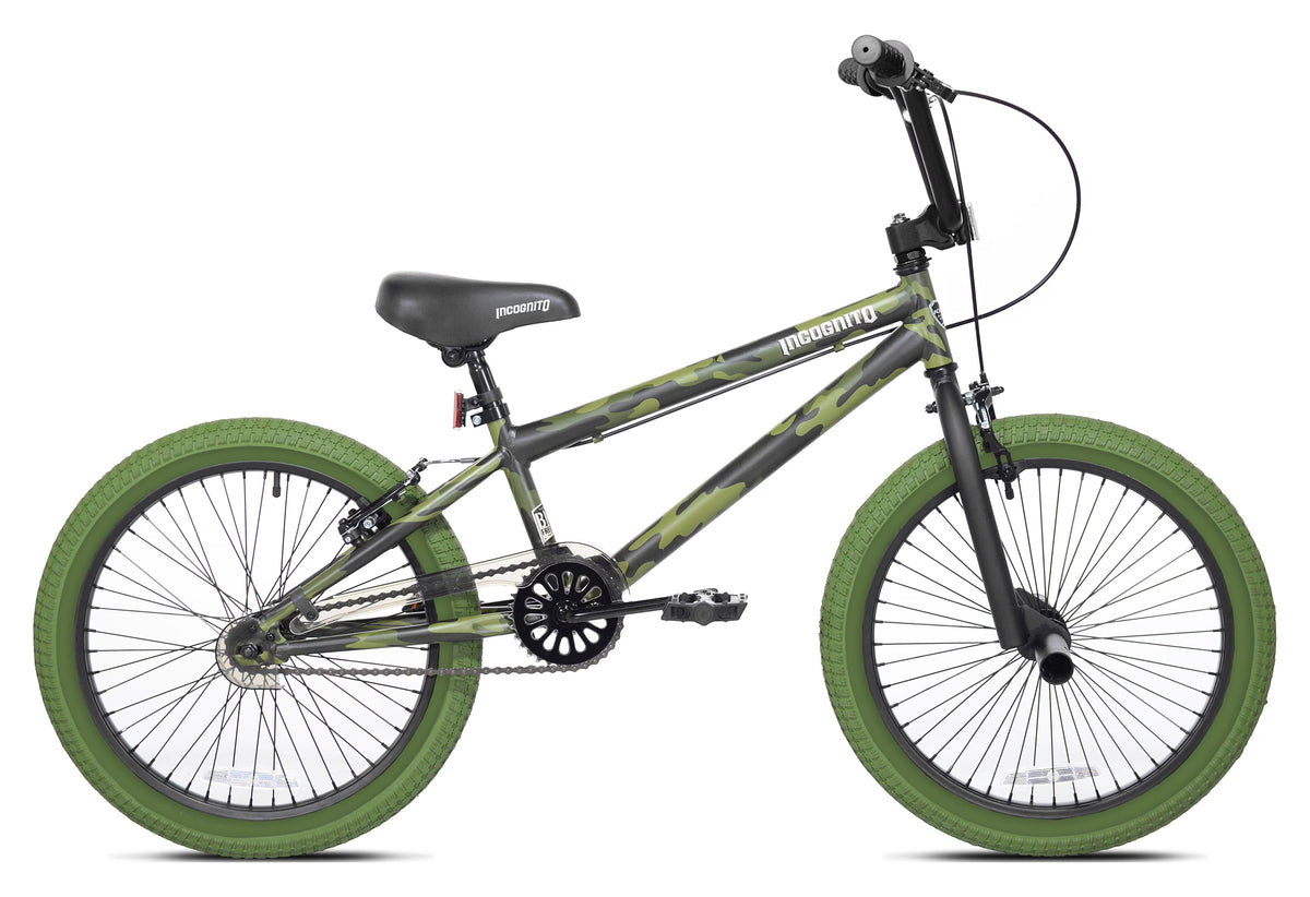 Kent BMX Kids Bicycle 20in Green Camouflage - Incognito