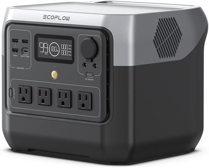 EF ECOFLOW RIVER 2 Pro Portable Power Station 768Wh LiFePO4 Battery, Black