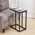 C-Shaped Sofa Side Tables, Set of 2, 11" D x 19" W x 24" H