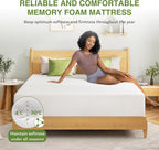 EGOHOME 12 in Queen Memory Foam Mattress In A Box With Cooling Green Tea Gel, Medium Support, 80 in L x 60 in W, White