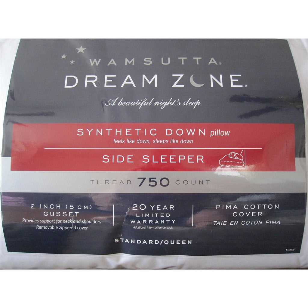 Wamsutta Dream Zone Synthetic Down Side Sleeper Pillow, Standard/Queen, White