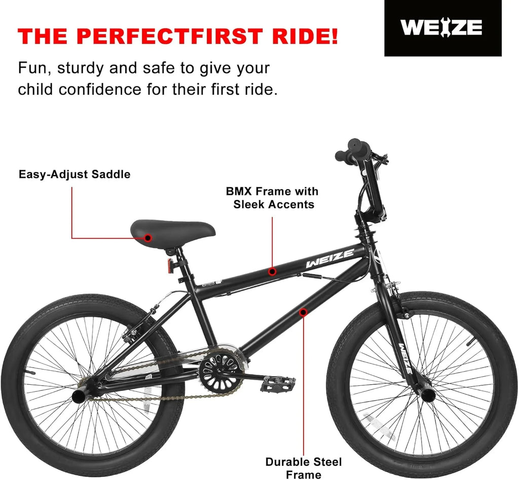 WEIZE Freestyle BMX Bike 20 Inch With 360 Degree Rotor