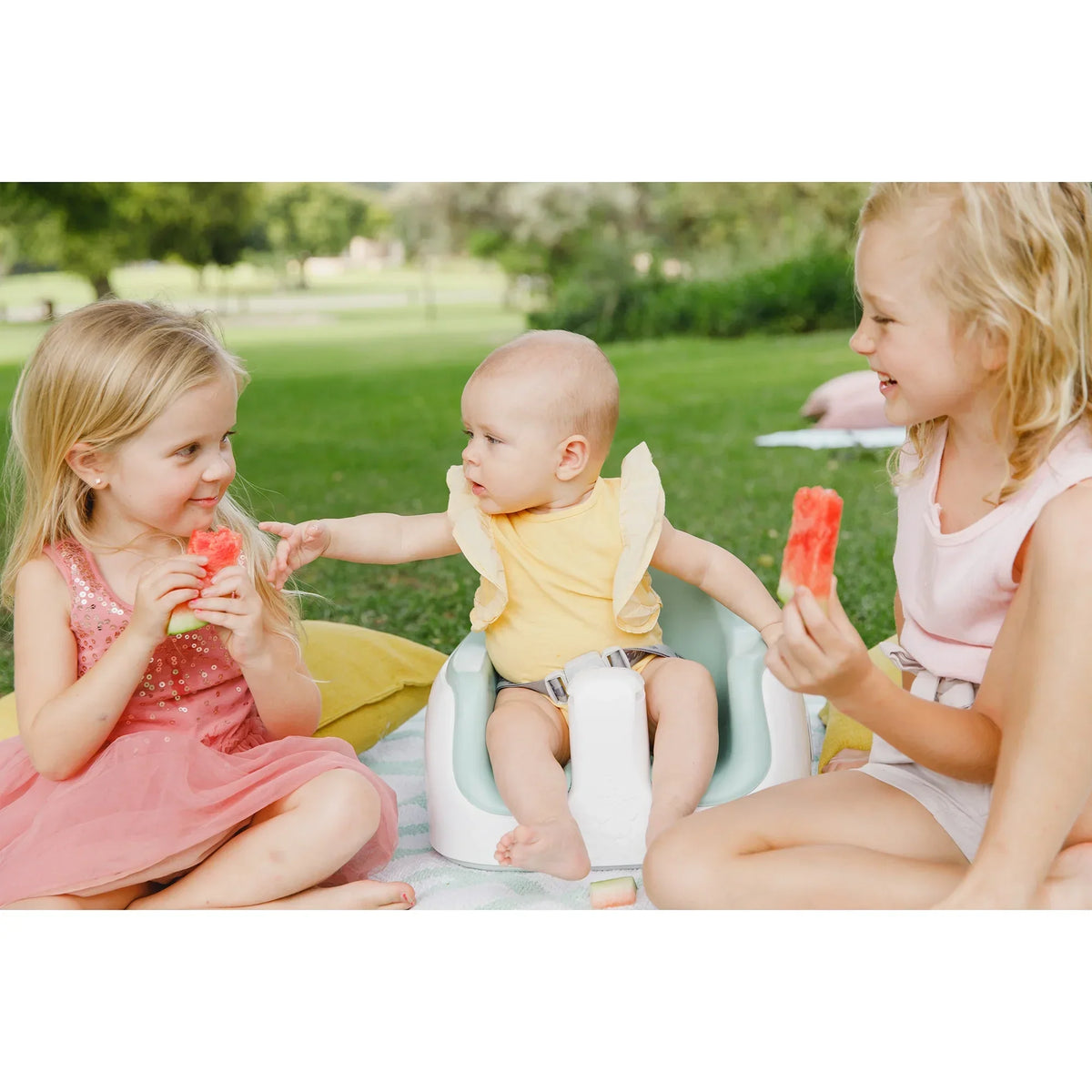 Bumbo 3-In-1 Adjustable Baby And Toddler Booster Seat/High Chair, Hemlock, 13 x 13 x 11 inches