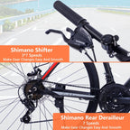 Men's Hybrid Road Bike 28 inch 700C Wheels, 21-Speed, 21-inch Aluminum Frame - Silver and Orange