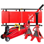 BIG RED 2 Ton Hydraulic Floor Jack Combo With 2 Jack Stands, Garage Creeper And Red Color - W8200
