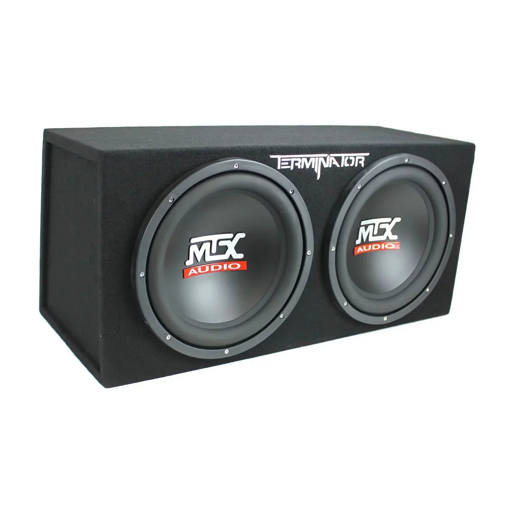 MTX Dual Loaded Subwoofer Enclosure, 12-Inch, 1200-Watt, 4 Pack - TNE212D
