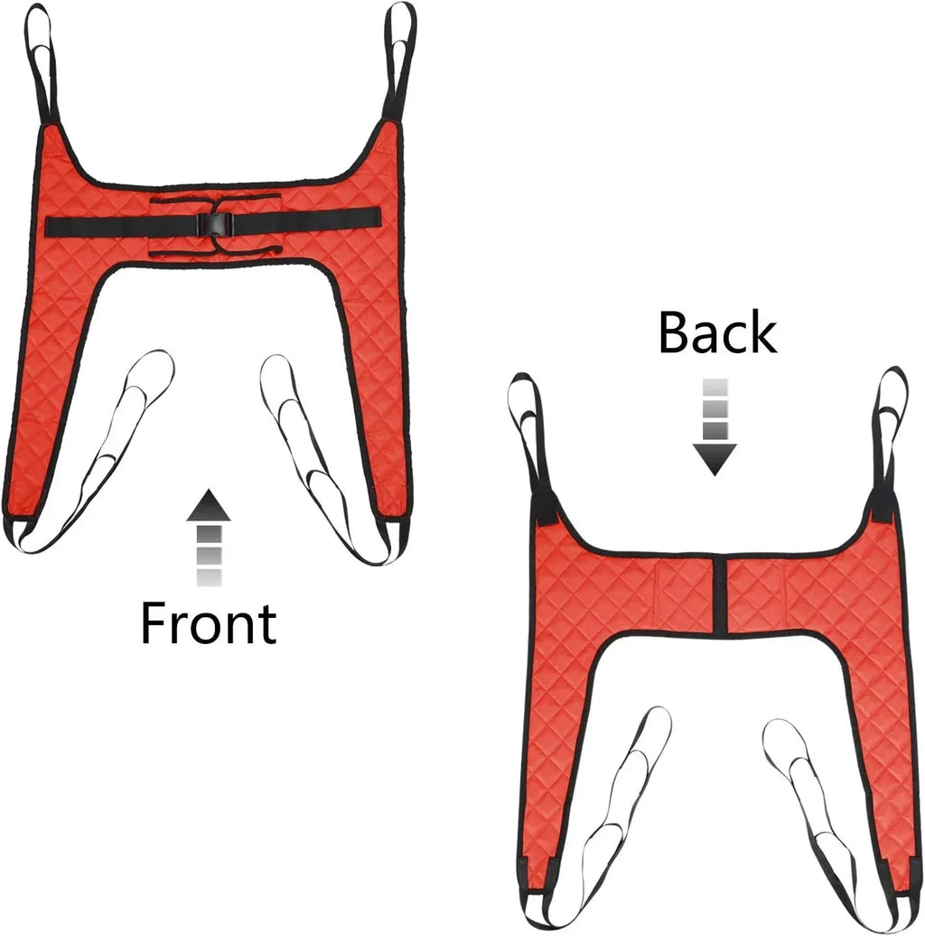 AMQTSLM Commode Patient Lift Sling, Red, 36.6 x 37.8 in, 200-500 lb Capacity
