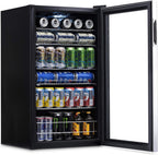 Beverage Refrigerator Cooler, 126 Cans, Right Hinge Glass Door - AB-1200