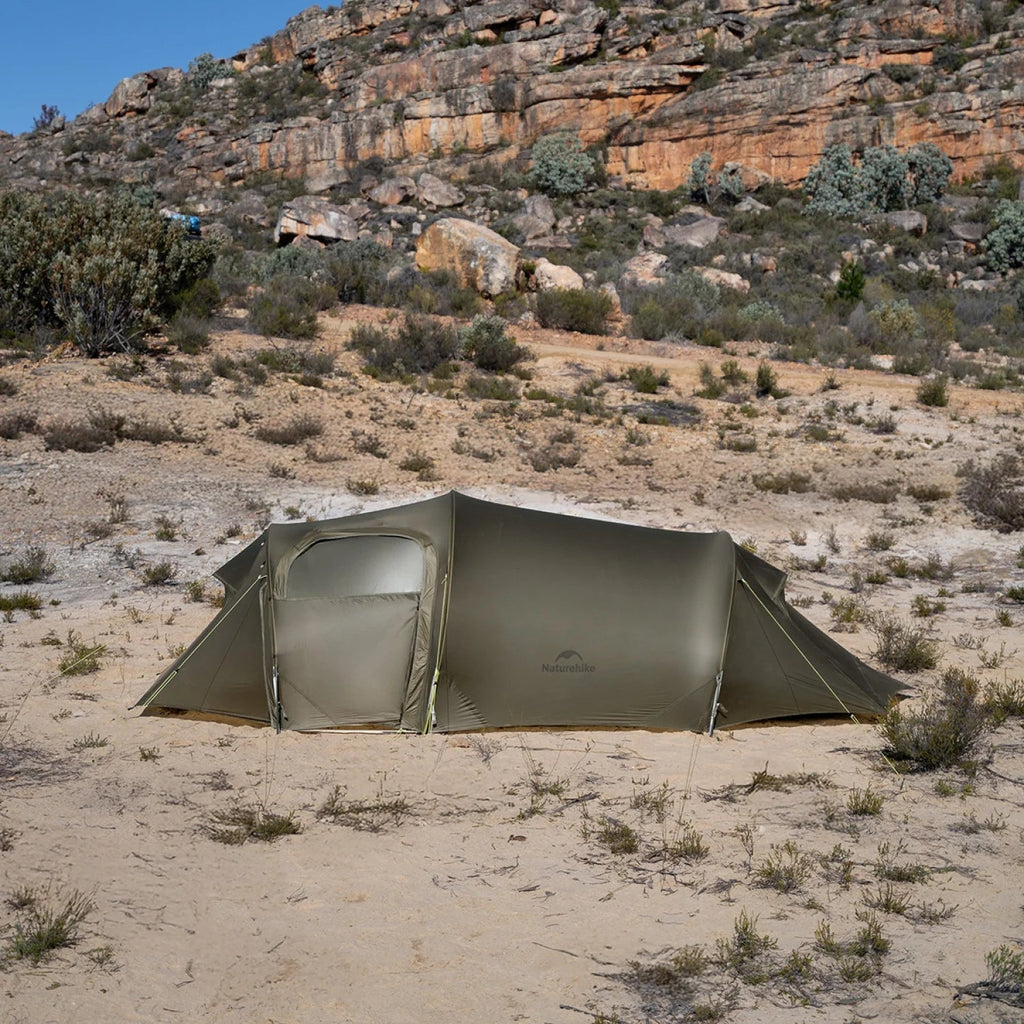 Naturehike Baluosi UL Ultralight Tunnel Hiking Tent, 15D, 2/3 Person, Olive Green - CNK2450WS036