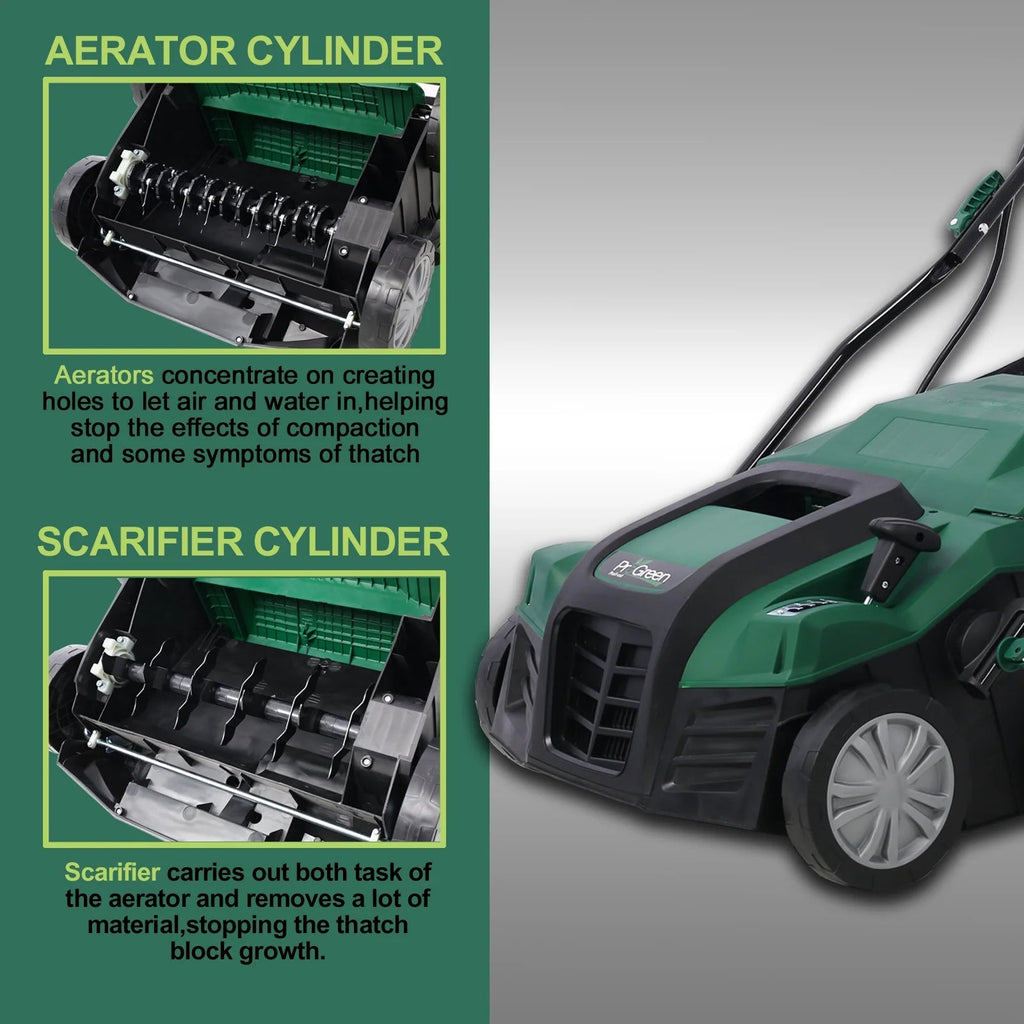 Seizeen 16-Inch Lawn Dethatcher And Scarifier - 15 Amp, 58 QT
