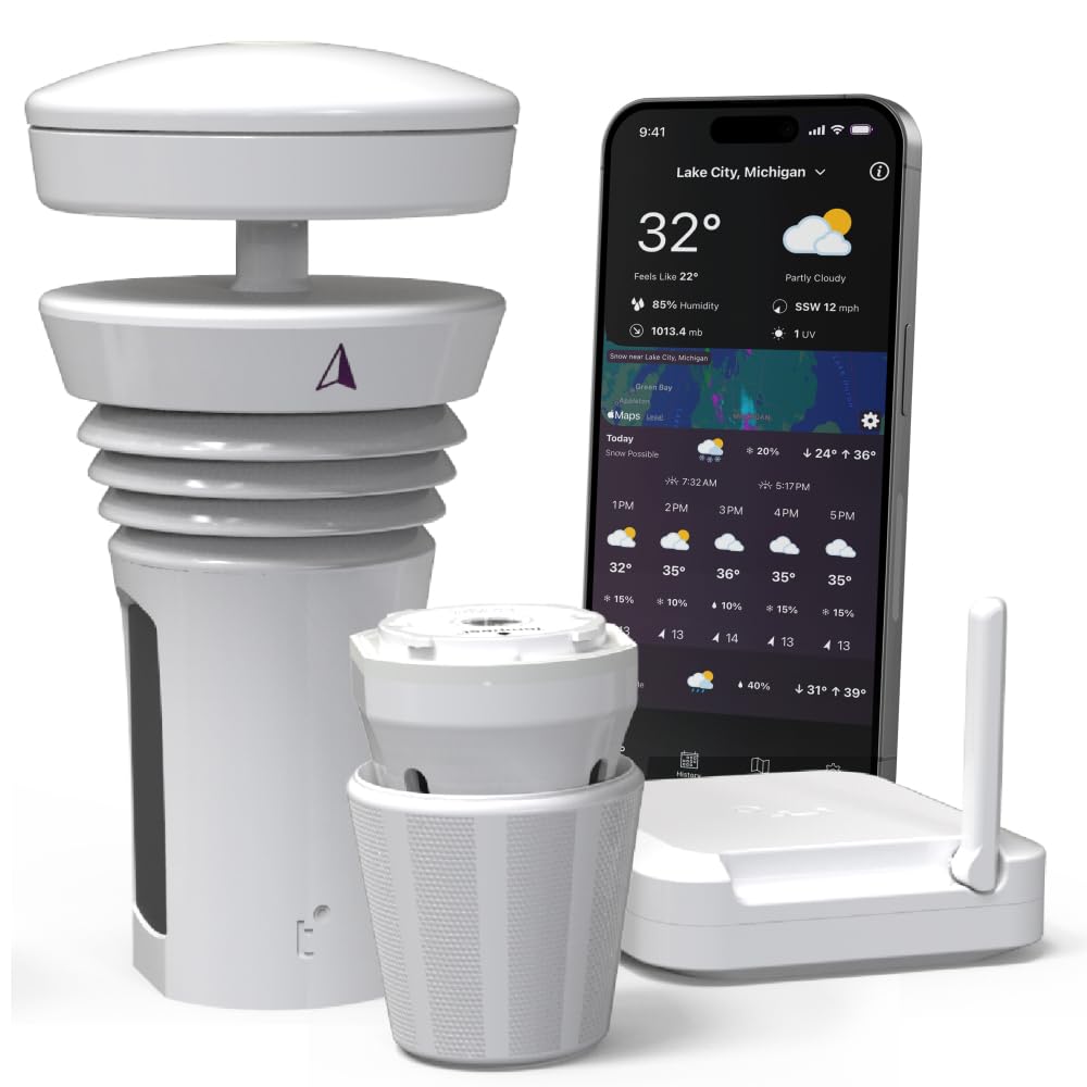Tempest Weather Station With Built-In Wind Meter, Rain Gauge, Wireless App And Alexa