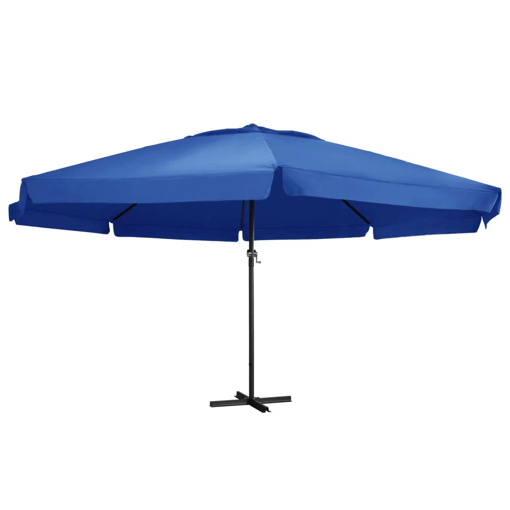 vidaXL Garden Parasol, Azure Blue Polyester With PA Coating, 196.9in x 118.1in