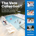 Step2 Vero Pool Lounger for Up to 12-Inch-Deep Sun Shelves, White, 29.25 x 23.5 x 68.25 in
