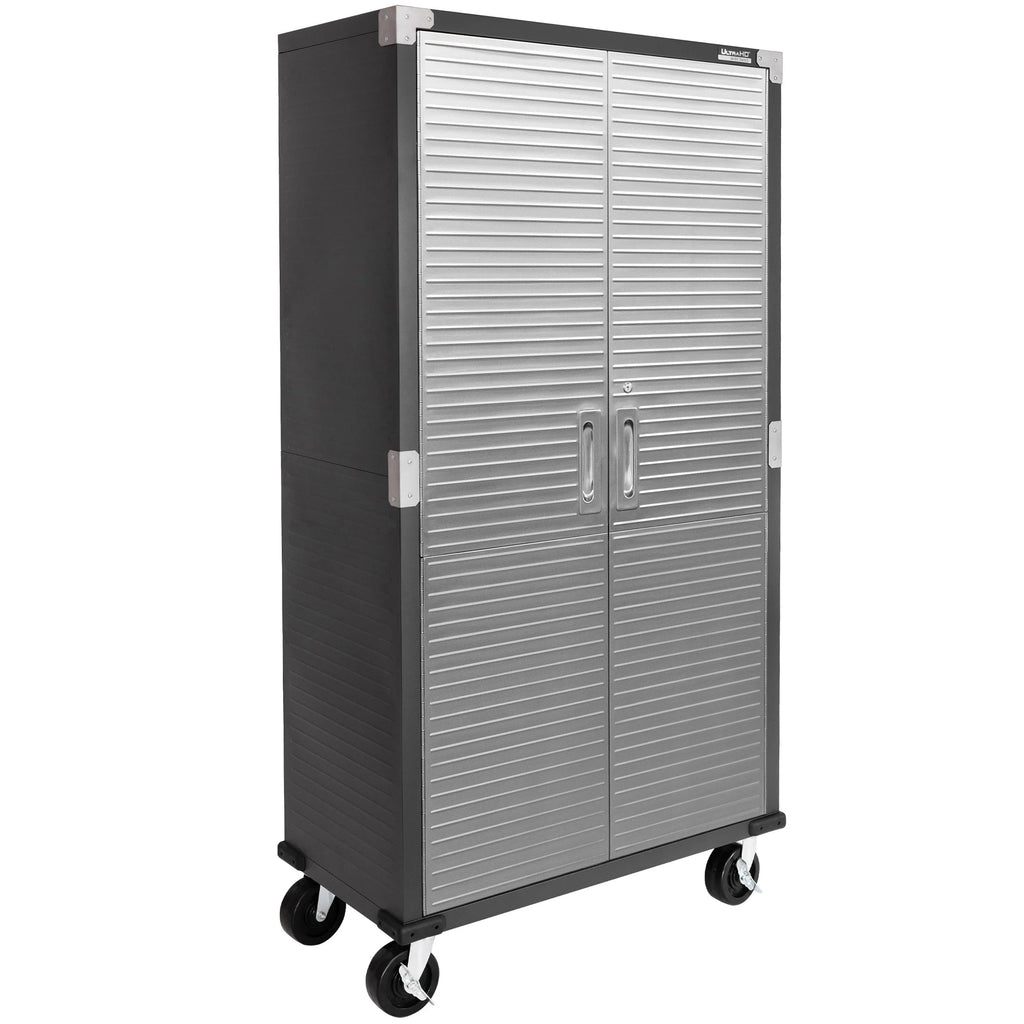 Seville Classics UltraHD Rolling Storage Cabinet, Granite, 36in W x 18in D x 72in H