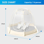TABU Pop Up Bubble Sports Tent, Clear, 10 x 10 ft, 6-7 People