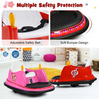 12V Toddler Battery Powered Bumper Car With Dual Joysticks And 360 Degree Spin