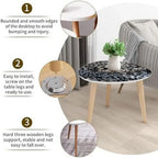 HYHBIBOOM Small Nesting Coffee Table - Colorful Embroidery Border With Bright Flowers And Leaves
