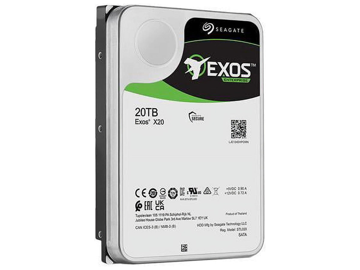 Seagate Exos X20 20TB 7200 RPM 256MB Cache 3.5in Internal Hard Drive - ST20000NM007D