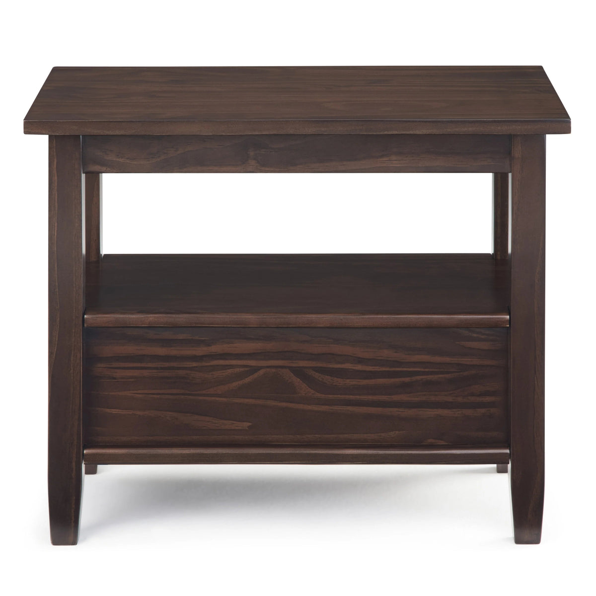 Solid Wood Narrow Side Table, 14 in Wide, 24 in D x 14 in W x 20 in H