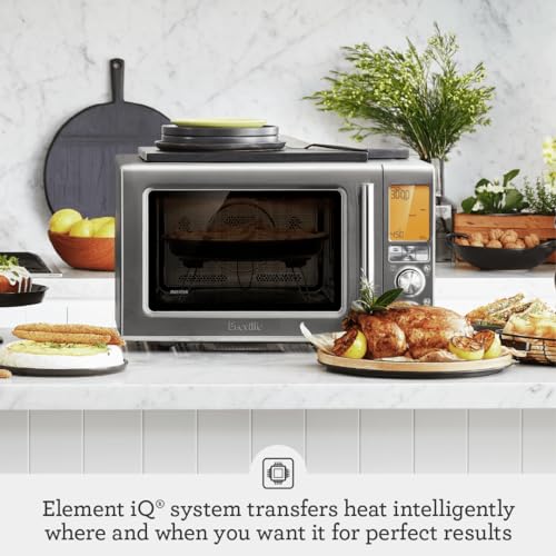 Breville Combi Wave 3 in 1 Microwave, 1.1 Cubic Feet, Black Stainless Steel - BMO870BST1BUS1