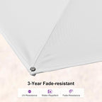 PURPLE LEAF 9' x 12' White Right-Left Tilt Aluminum Cantilever Patio Umbrella