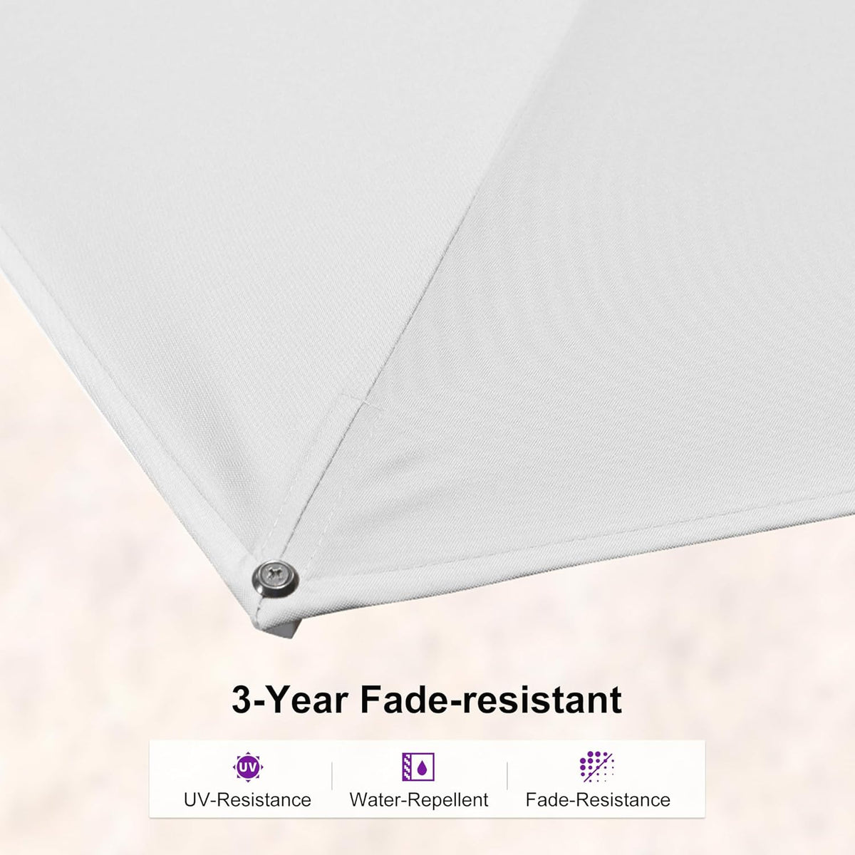 PURPLE LEAF 9' x 12' White Right-Left Tilt Aluminum Cantilever Patio Umbrella