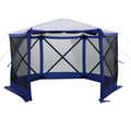 Ozark Trail Outdoor Camping Screen House, 11 ft x 10 ft x 88.5 in, 1 Room, Blue - 6 Hub