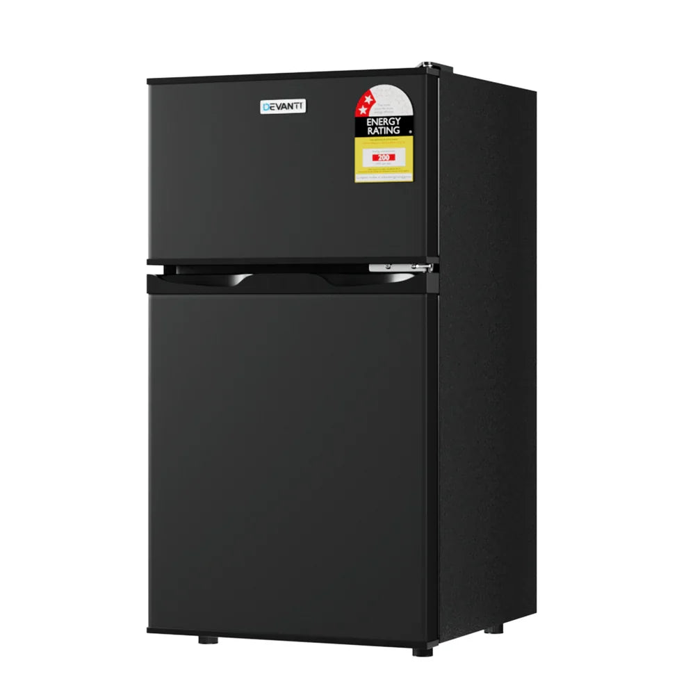 Devanti Bar Fridge Mini Freezer Refrigerator, 80L, Black