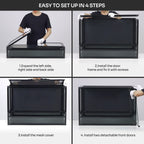 REPTI ZOO 40 Gallon Tempered Glass Reptile Terrarium Tank 36x18x18 in