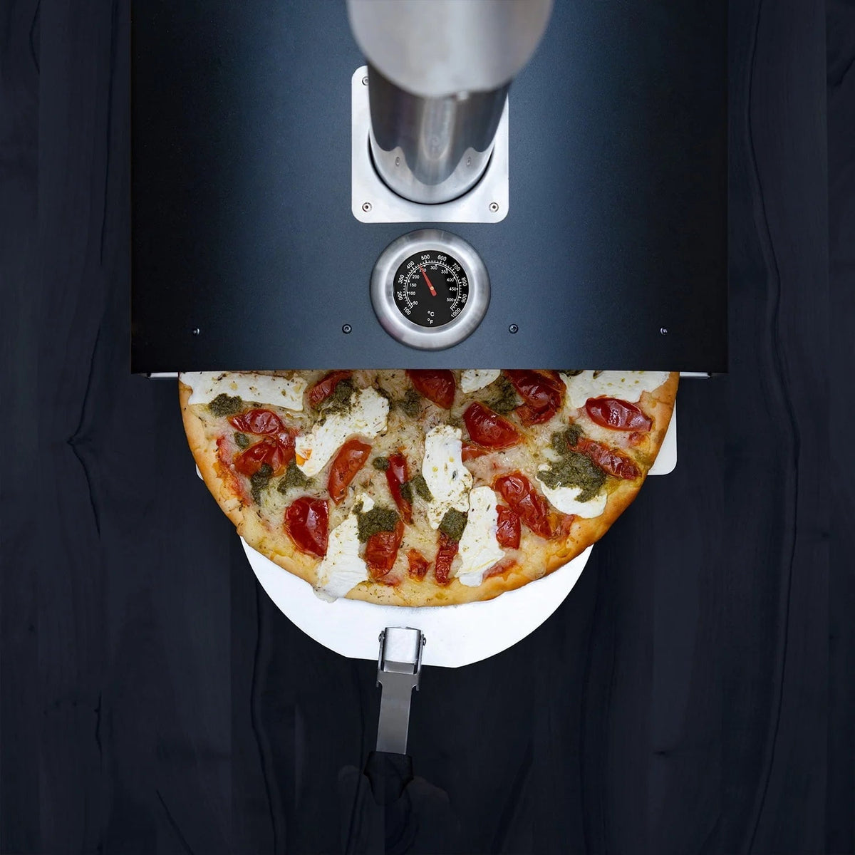Deco Chef Outdoor Pizza And Grill Oven With 13in Pizza Stone, Black - DGPZG100BLK