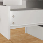 Makeup Vanity Dresser With Tri-Fold Mirror, Glass Top And 15 Bulbs - 40.2 x 53.6 x 19.7