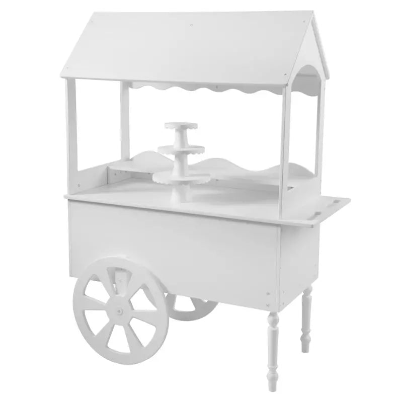 ZETY Solid Wood Rolling Candy Cart With Wheels, 75 LBS Capacity