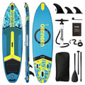 Genreen Inflatable Fishing Stand Up Paddle Board 11in With Full SUP Accessories
