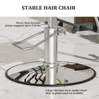 OmySalon Salon Chair With Hydraulic Pump, Pink, 360 Degree Swivel