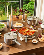 Caraway Stainless Steel 12 Piece 5-Ply Cookware Set - 10.5in Fry Pan, 3-qt Sauce Pan, 4.5-qt Saute Pan, 6.5-qt Dutch Oven