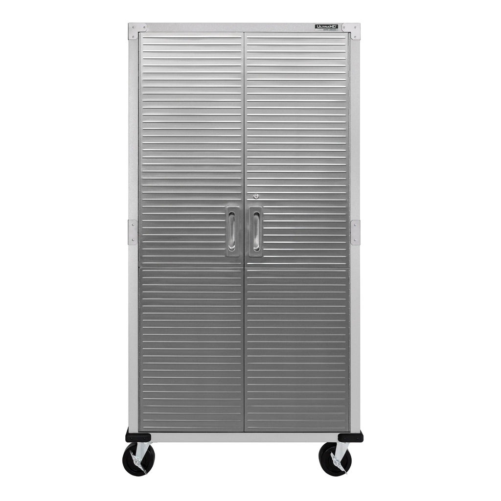 Seville Classics UltraHD Rolling Storage Cabinet, Granite, 36in W x 18in D x 72in H