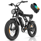Ridstar Fat Tire Electric Bike 1200 W 48 V 15.6 Ah 20 inch Wheels 7-Speed Full Suspension