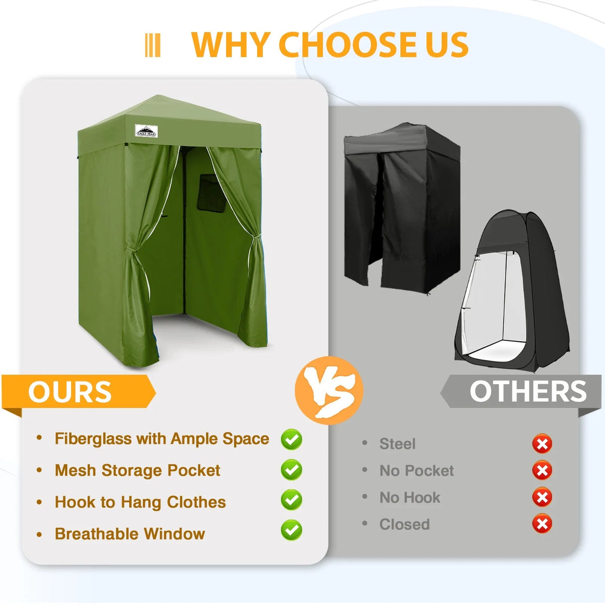EAGLE PEAK Ultra Compact 4 ft x 4 ft Pop-Up Changing Room Canopy - Flex
