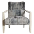 Bailey Street Home Gate House Mews 31 inch Accent Chair Charcoal/Gray/Blue Chenille/Natural Off-White Finish - 208-Bel-4361897