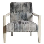 Bailey Street Home Gate House Mews 31 inch Accent Chair Charcoal/Gray/Blue Chenille/Natural Off-White Finish - 208-Bel-4361897