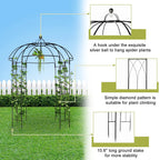 Ktaxon Birdcage Garden Arbor 81.5 x 81.5 x 106.7 in, Black