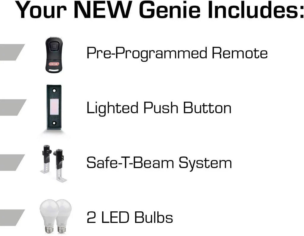 Genie Stealth 500 Essentials LED Belt Drive Garage Door Opener With LED Bulbs - 2055