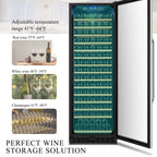 Lanbo 165 Bottle Built-In Black Single Zone Wine Cooler, 24 inch Width - LW177S