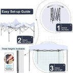 GVDV 10x10 ft Easy Pop Up Outdoor Canopy Tent - Blue