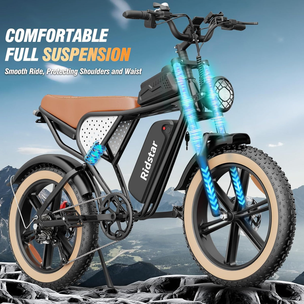 Electric Bike 2000W 37Mph 20in Fat Tires - Q20