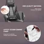 Waleaf Gaming Chair With Lumbar Massage And Footrest