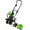 Greenworks Pro 80V 10-Inch Tiller With 2Ah Battery Included, Black And Green - 2800302VT