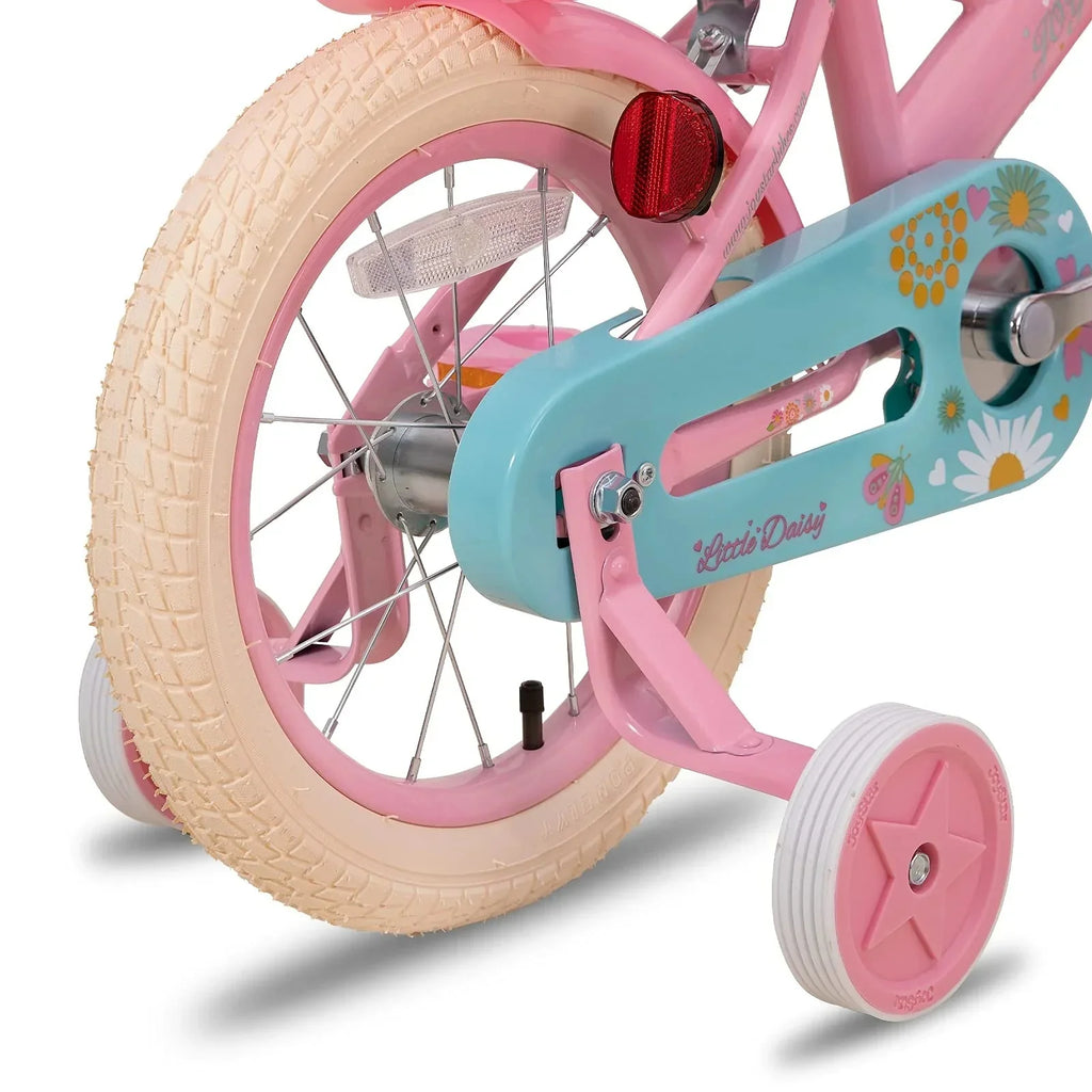 JOYSTAR Little Daisy Girls' Bike, 14 Inch, Pink With Training Wheels