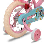 JOYSTAR Little Daisy Girls' Bike, 14 Inch, Pink With Training Wheels